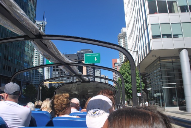 On the tour bus