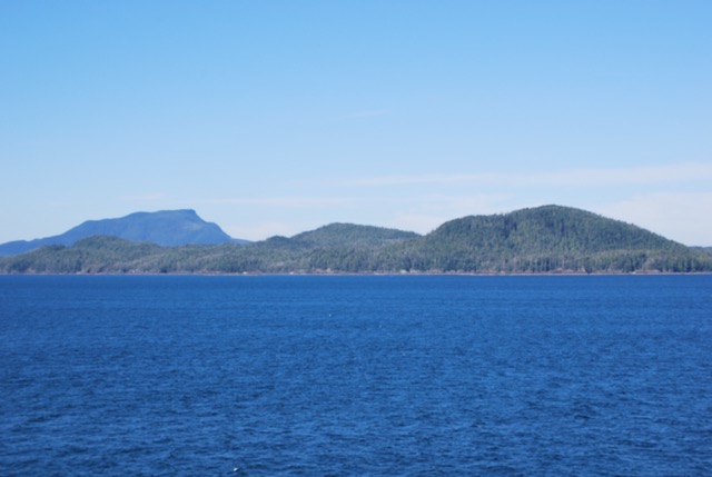 At sea
