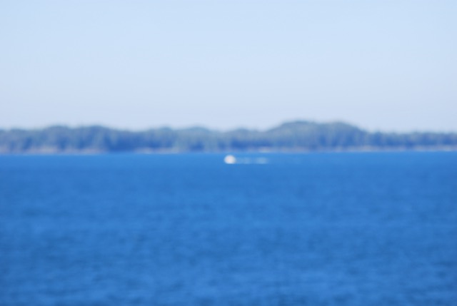 At sea