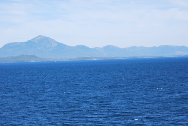 At sea