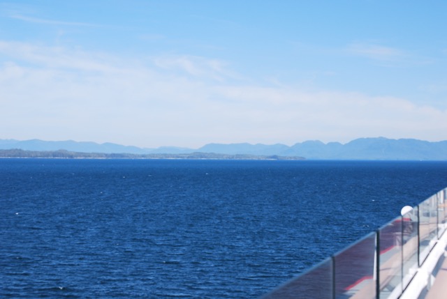 At sea