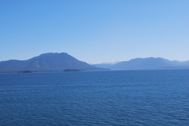 At sea