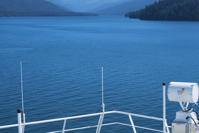 At sea