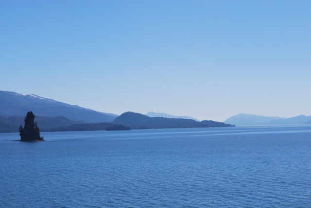 At sea