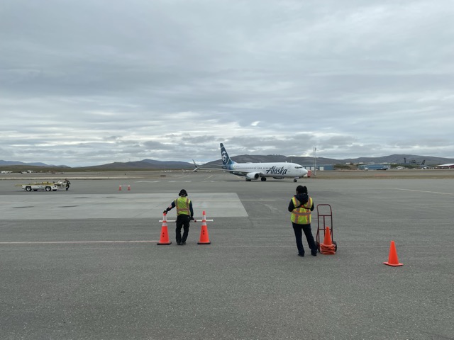 The incoming flight